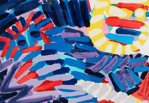 Karel Appel - grote ingelijste zeefdruk: Animal verkocht voor € 599!