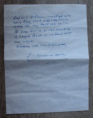 Jeanne Bieruma Oosting - Olieverf op paneel: Schorpioen + handgeschreven brief van kunstenares - 1924 kopen? Bied vanaf 795!