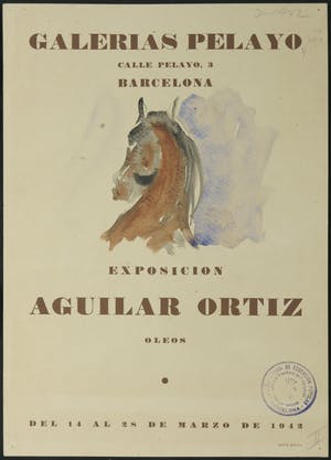 Ramon Aguilar Ortiz - Aquarel, Twee tentoonstellingsaffiches kopen? Bied vanaf 20!