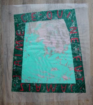 Carel Blotkamp - gemengde techniek: J 'aime - 1985 kopen? Bied vanaf 75!