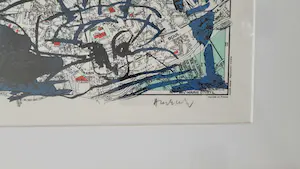 Pierre Alechinsky - Paris, Arrondissement 13 - ingelijste litho - 1983 - oplage 99 kopen? Bied vanaf 600!