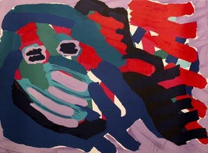 Karel Appel - Kleurenlitho ANOTHER BLUE HEAD AGAIN Handgesign. kopen? Bied vanaf 525!