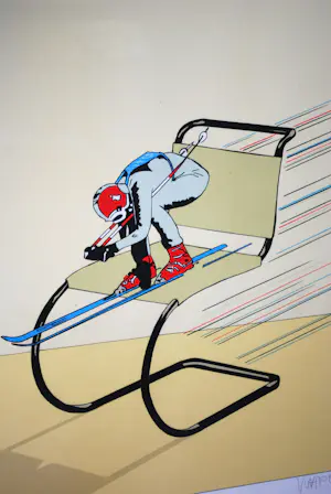 Hans Wap - De ski-stoel - zeefdruk & 2 boekwerken kopen? Bied vanaf 75!