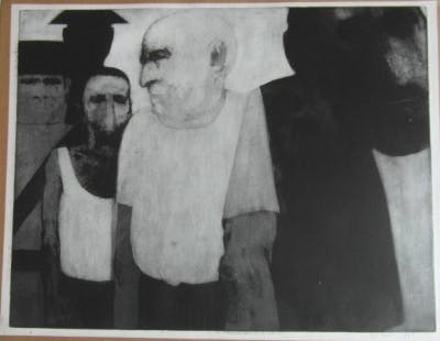 Ton van Os - Ets uit Spaanse periode verkocht voor € 75!