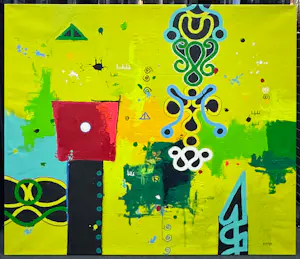 Marcel Pinas - Olieverf op doek, Leli (Zeer Groot) kopen? Bied vanaf 1000!