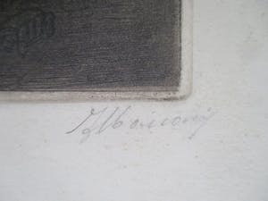 Niet of onleesbaar gesigneerd - Ets dom Milaan, gesigneerd kopen? Bied vanaf 1!