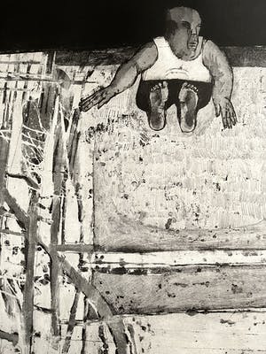 Kees Spermon - ZITTENDE MAN IN LANDSCHAP. kopen? Bied vanaf 45!