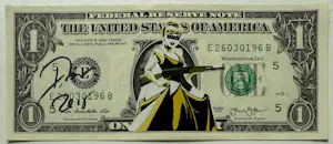 Death NYC - Collage op Amerikaanse Dollar | 'Cinderella / Louis Vuitton AK 47' | 2016 kopen? Bied vanaf 20!