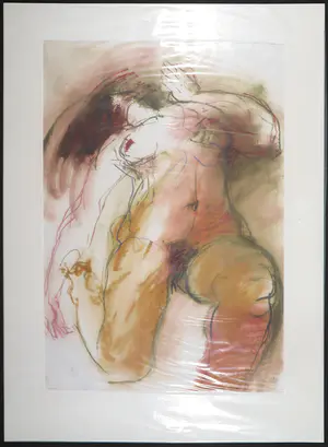 Franscz Witte - Gemengde techniek op papier, Liggend naakt (Groot) kopen? Bied vanaf 1!