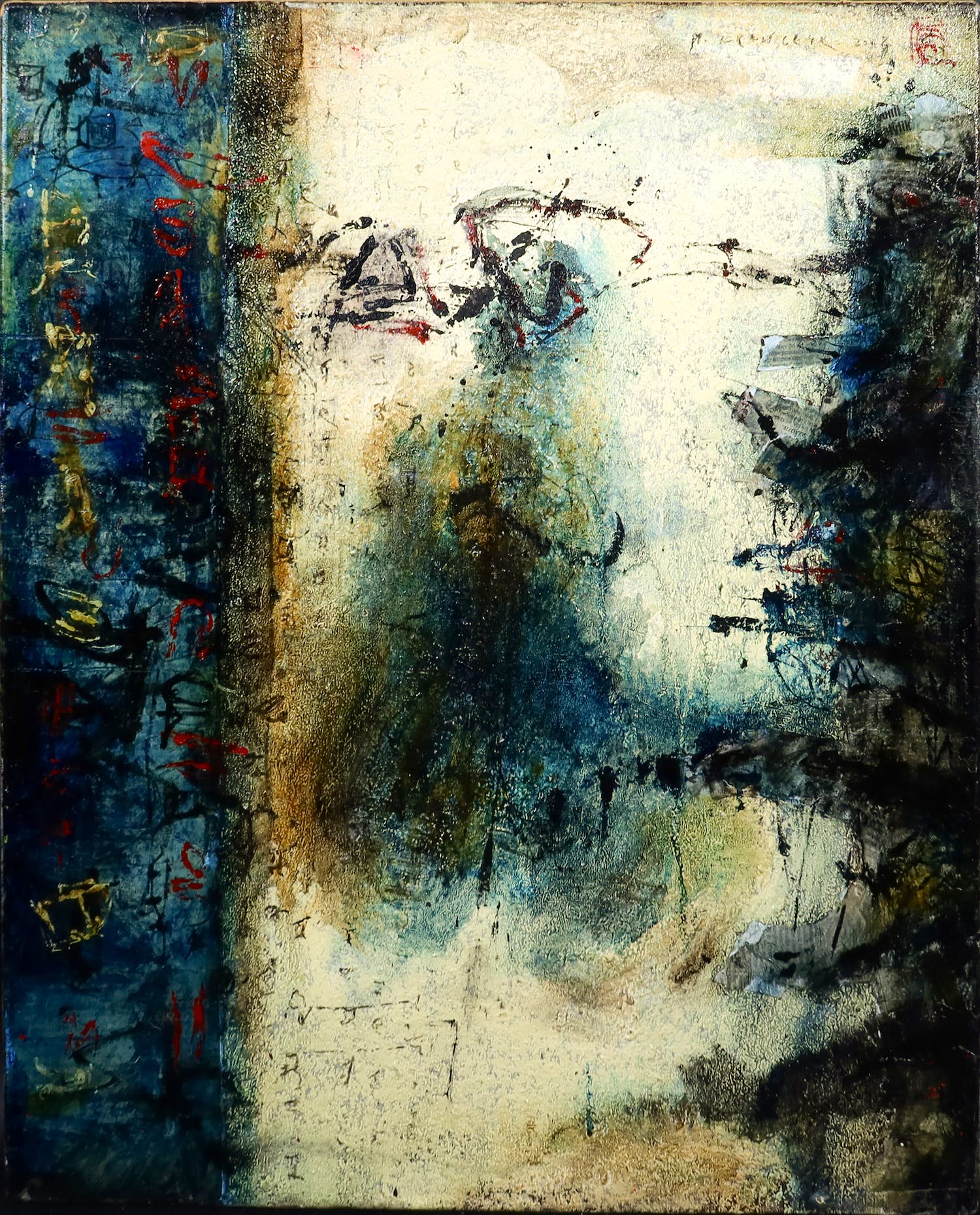 Mariusz Krawczyk - Olieverf op doek, Rites - Place 1-217 verkocht voor € 1!