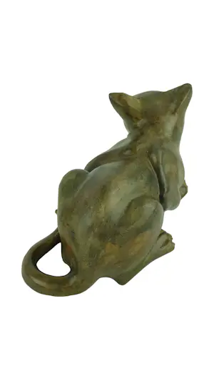 Pierre Chenet - Bronzen beeld van nieuwsgierige kat kopen? Bied vanaf 269!