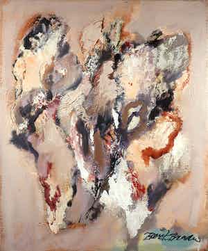 Bert Braam - Acryl op doek, Figuurlijk verkocht voor € 150!