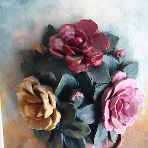 Gerdina Johanna Horvers - Reliëfschilderij met Bloemen kopen? Bied vanaf 35!