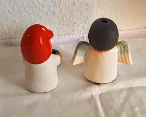 Lisa Larson - Keramik Figuren Wichtel und Engel als Kerzenständer für Rörstrand kopen? Bied vanaf 120!