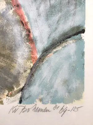 Kees van Bohemen - Zeldzame Litho, Omhelzing, gesigneerd en ingelijst kopen? Bied vanaf 75!