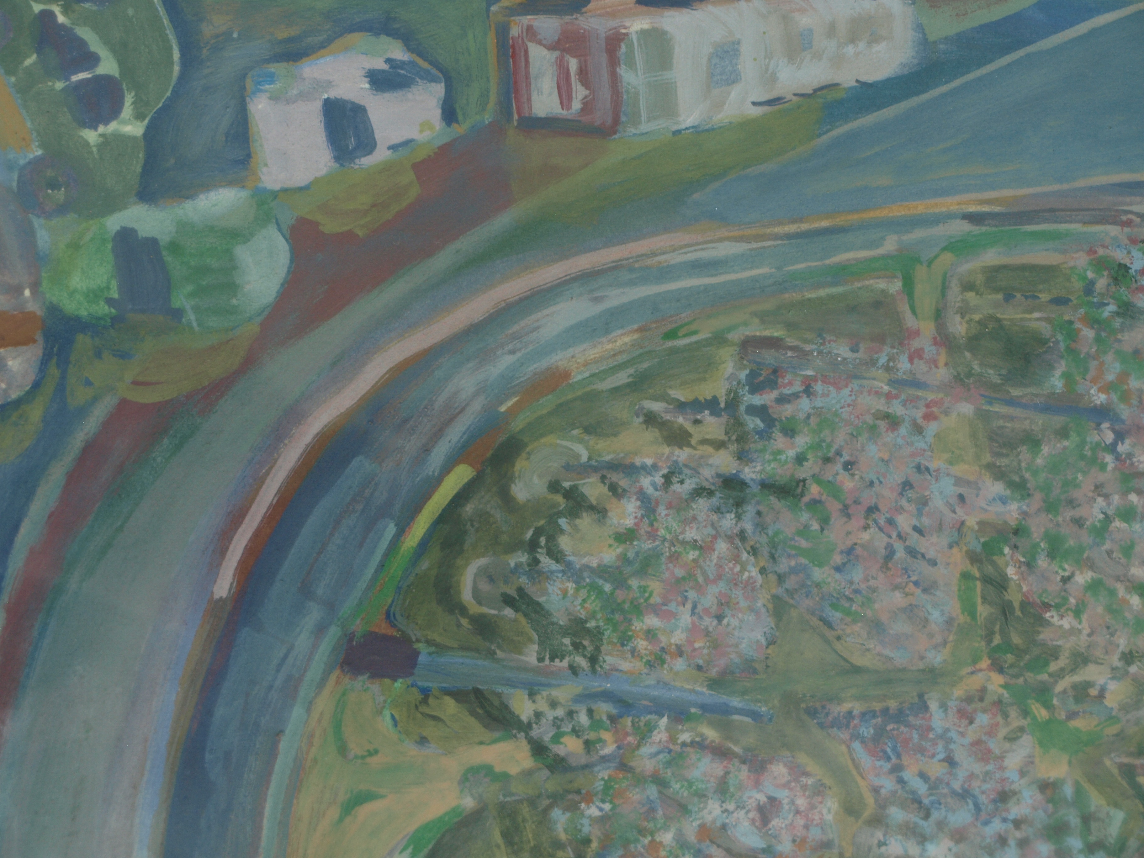 Martien Groeneveld - Gouache , Mercatorplein – gesigneerd & ingelijst – 1975  kopen? Bied vanaf 1!