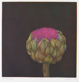 Joop Vegter - Mezzotint, Bloeiende artisjok kopen? Bied vanaf 80!