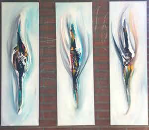 Gena Genadyj - Abstract Drie Luik verkocht voor € 240!