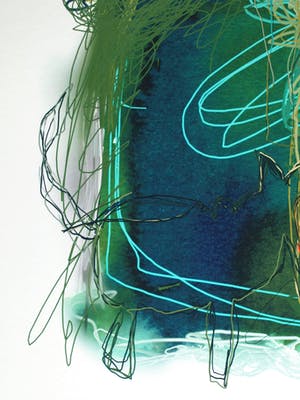 Arturo - Giclée , Sprinkhaan , abstract en kleurrijk – 70 x 70 cm kopen? Bied vanaf 30!
