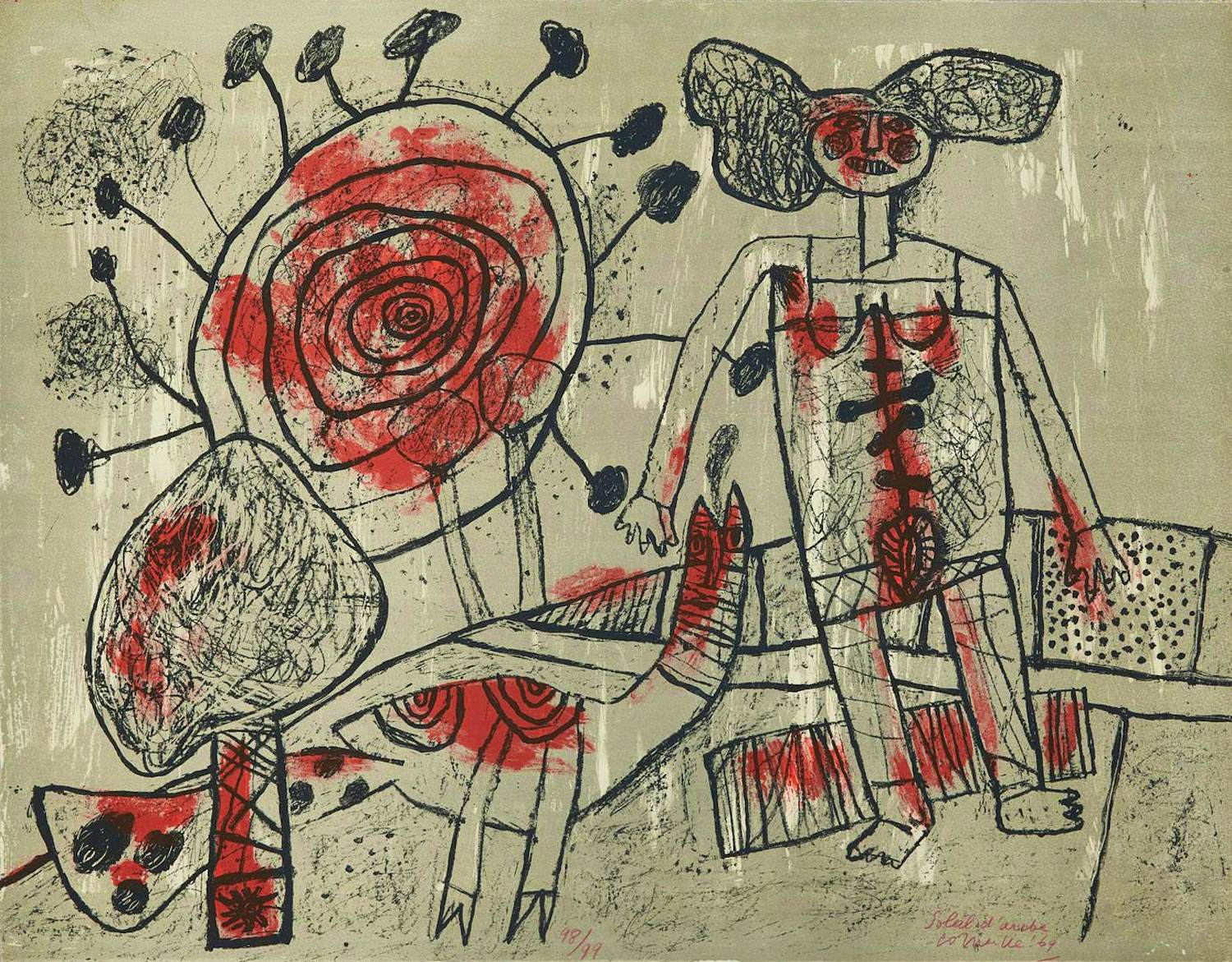Corneille - 1969 - Soleil d'aube - Antieke Litho - Zeldzaam kaufen? Bieten Sie von 599!