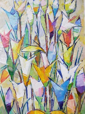 Niet of onleesbaar gesigneerd - Bloemenveld (?) kopen? Bied vanaf 1!