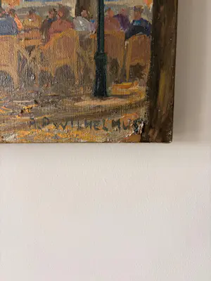 Andre Wilhelmus - Schilderij van André Wilhelmus – Onze Lieve Vrouweplein, Maastricht in de herfst kopen? Bied vanaf 200!