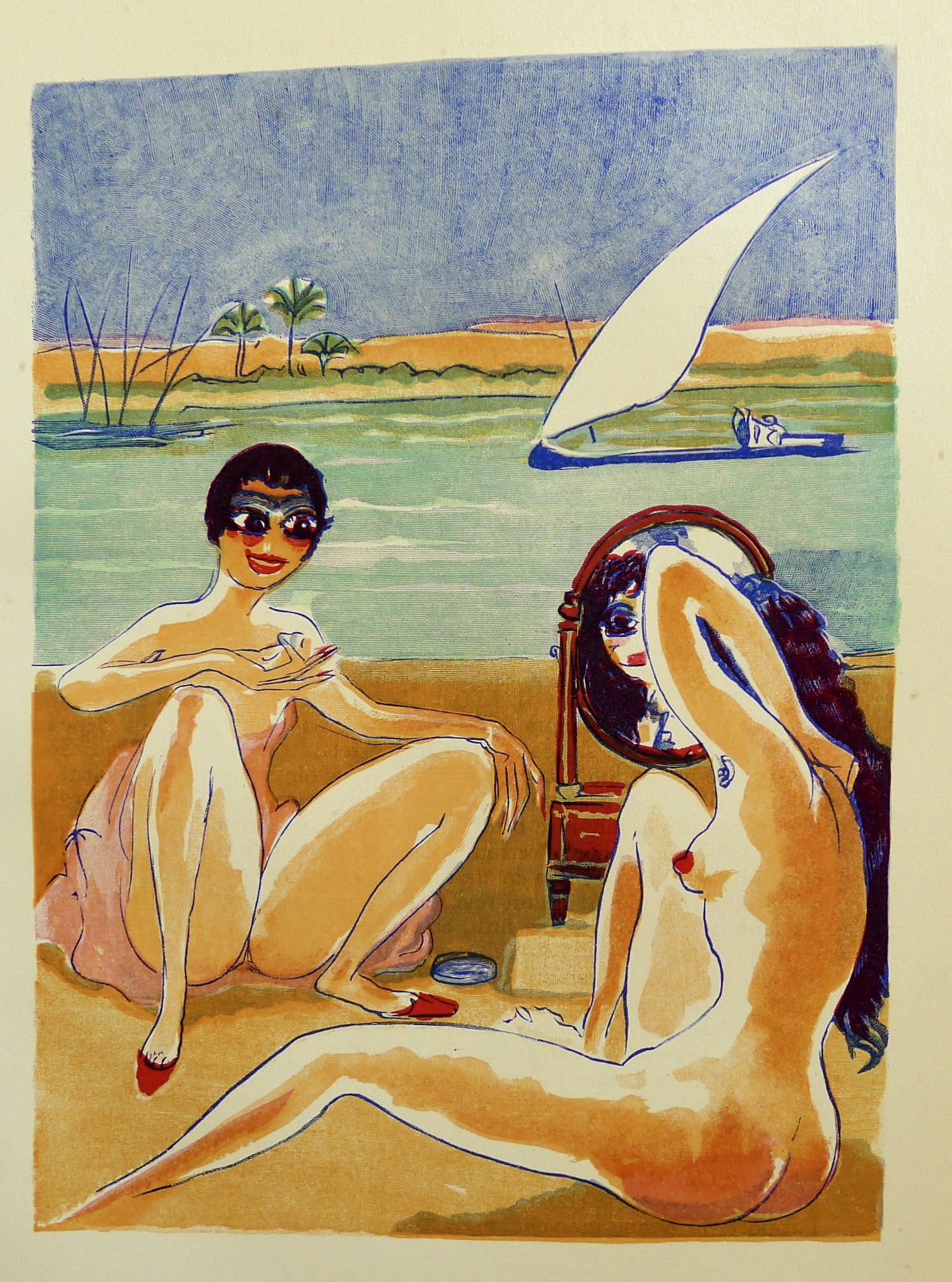 Kees van Dongen - 'La terrasse sur Nil' uit: 'Le livre des mille nuits et une nuit'(foto 4) verkocht voor € 25!