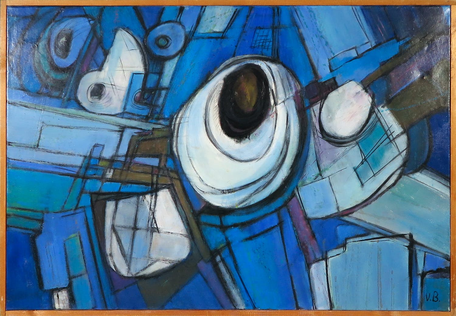 Lily van Bommel - Olieverf op doek, Compositie - Ingelijst (Groot) kopen? Bied vanaf 1!