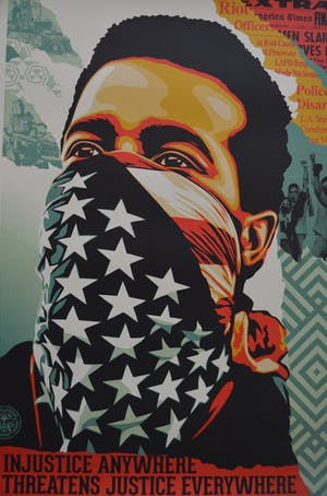 AcheterShepard Fairey - American Rage - gesigneerd? Enchérissez de 1!