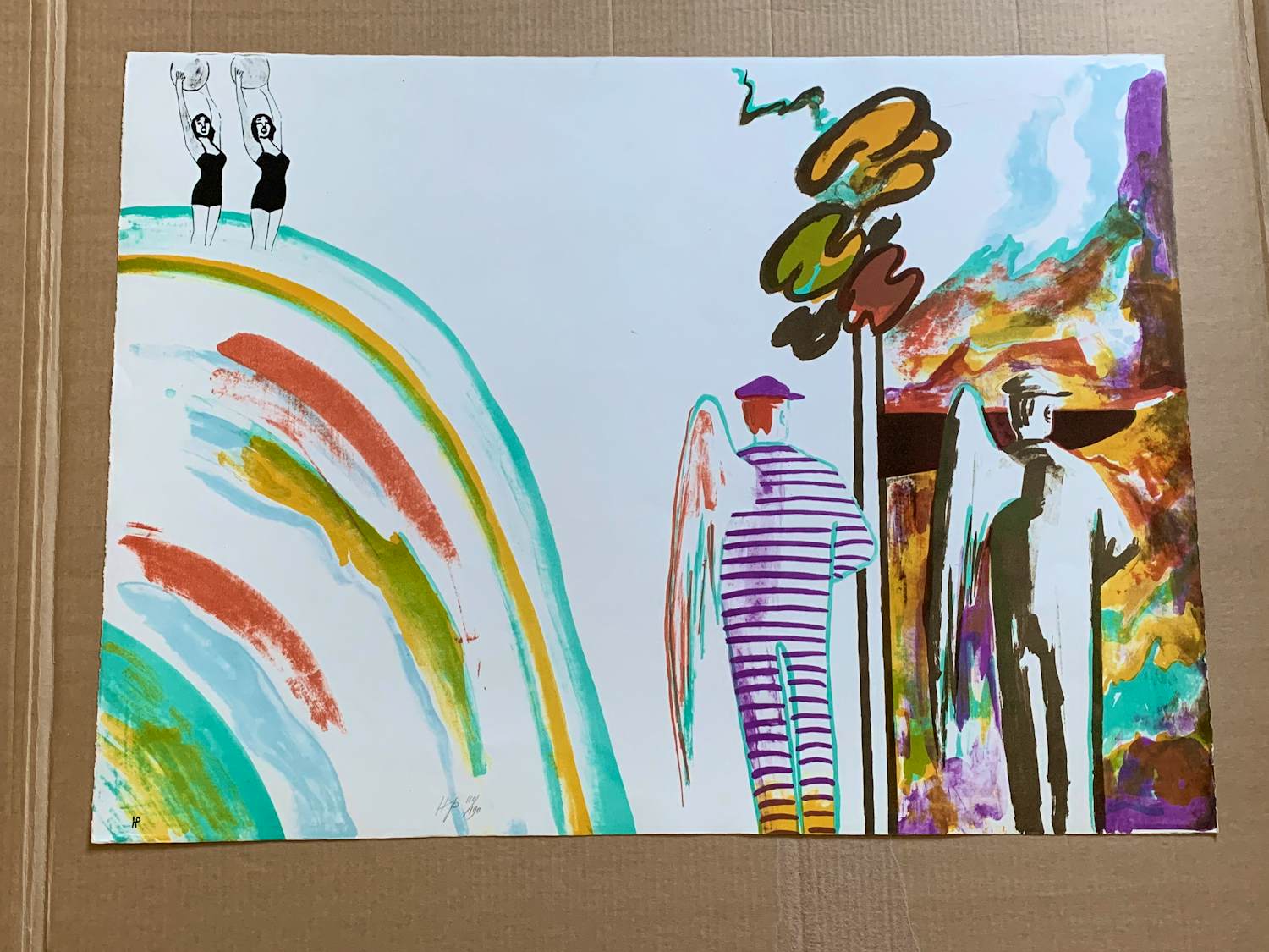 Hannes Postma - Kleurrijke litho 110/190 kopen? Bied vanaf 50!