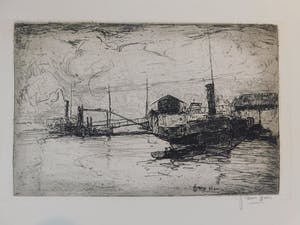 Frans Hens - Boat in the Harbor kopen? Bied vanaf 25!