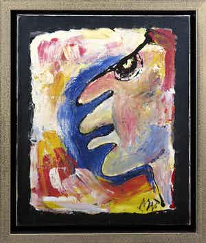 Martin van Wordragen - Olieverf op doek, Ongenodigde gast - Ingelijst verkocht voor € 1!