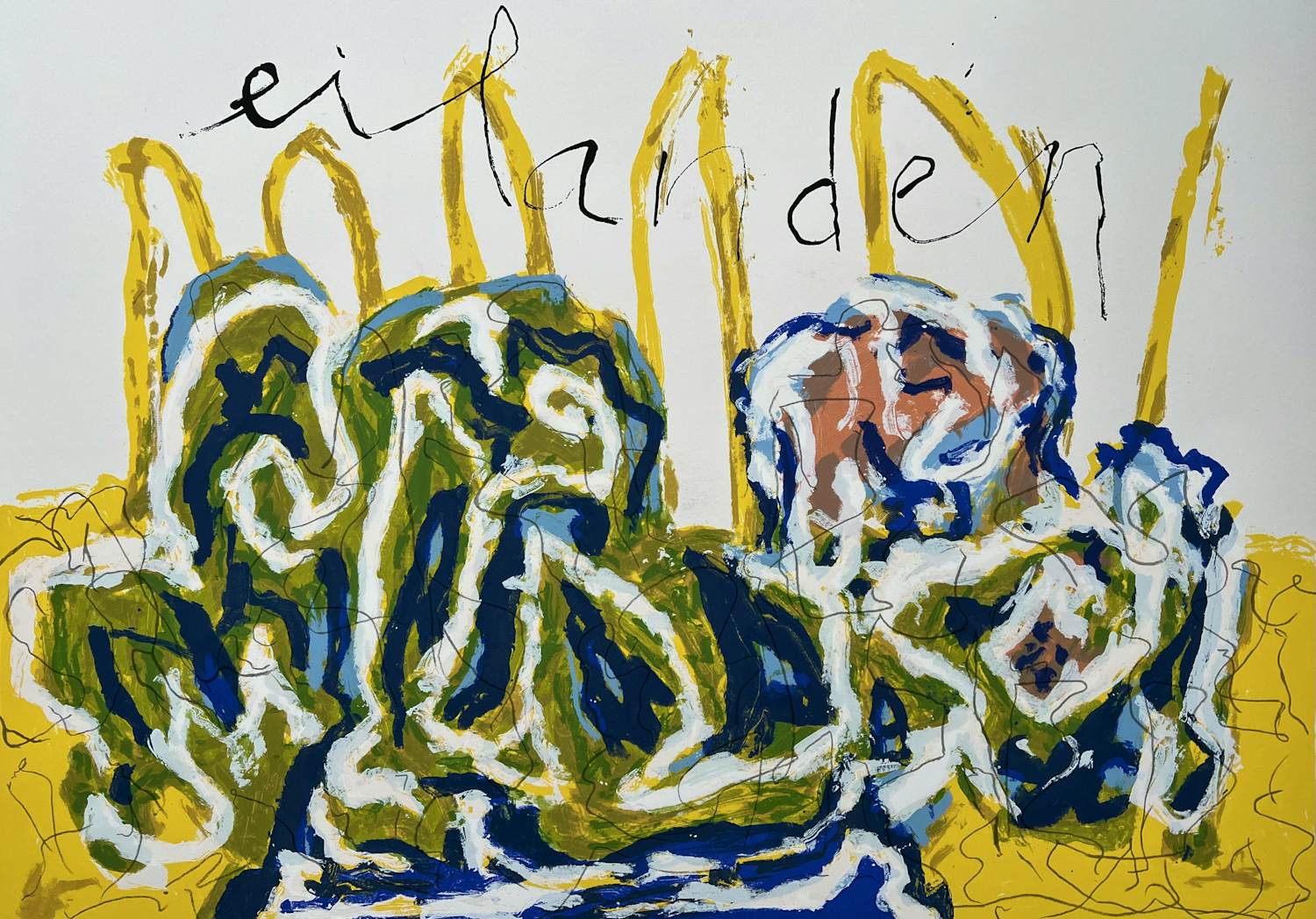 Ronald Ruseler - handgesigneerde kleurenzeefdruk | 'Eilanden' | 2000 kopen? Bied vanaf 10!