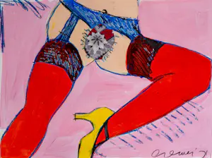 Buy Jan Cremer - gemengde techniek op papier - 1971? Bid from 1500!