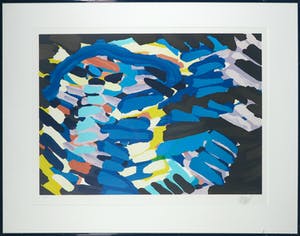 Karel Appel - Zeefdruk, Uit de 'Stripes' serie - Ingelijst kopen? Bied vanaf 350!