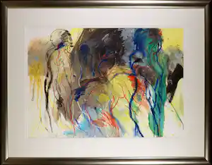 Jan van Lokhorst - Gemengde techniek op papier, Figuren - Ingelijst (Groot) verkauft für € 250!