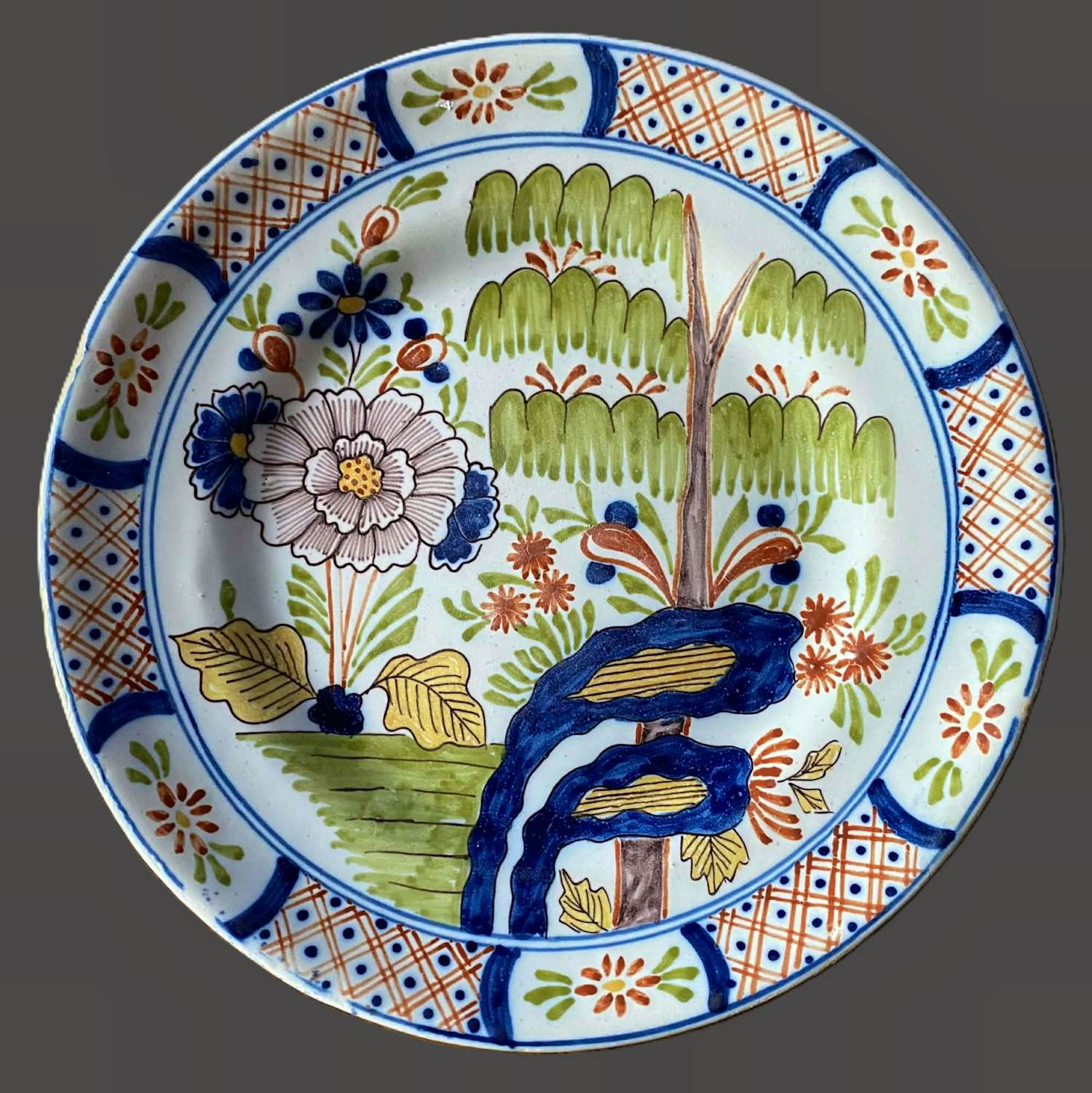 Desvres - Antiek faience bord in Delftse stijl – Desvres (Frankrijk), ca. 1860–1880 kopen? Bied vanaf 70!
