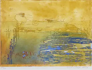 Jan Montyn - Zeefdruk op papier, Geen titel - ingelijst kopen? Bied vanaf 120!