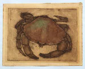 Frans Verpoorten - Noordzeekrab - gesigneerde ets verkocht voor € 35!