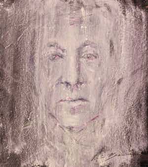 Wim de Bruin - Gemengde techniek op karton, Paul Simon verkocht voor € 1!