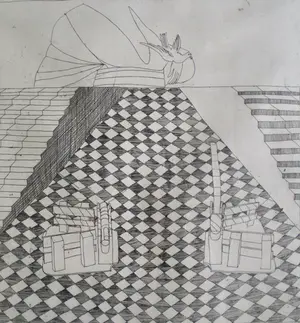 Geertjan van Oostende - Ingelijste ets "Big mother is watching you" kopen? Bied vanaf 1!