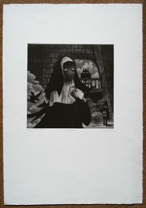 Nan Mulder - The letter, mezzotint ets kopen? Bied vanaf 35!