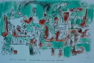 Roberto Matta - Litho: pour Jorn - 1976 verkauft für € 199!