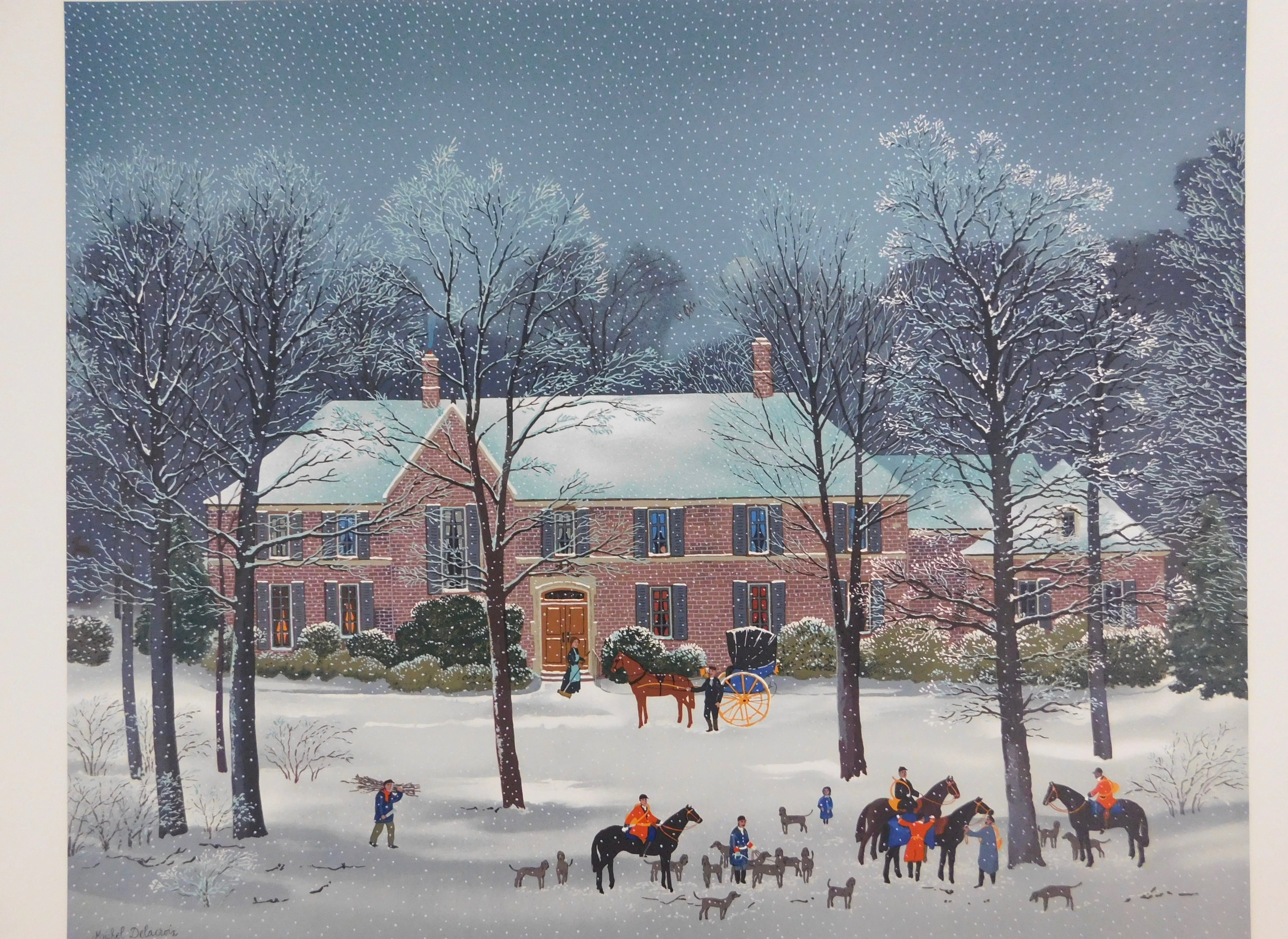 Michel Delacroix - La Chasse d'Hiver verkocht voor € 70!
