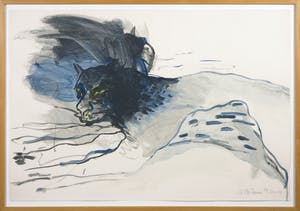 Kees van Bohemen - Zeefdruk, De panter - Ingelijst kopen? Bied vanaf 100!