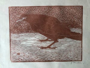 Jan Mankes - Houtsnede Zwarte Kraai - Gesigneerd - 1918 kopen? Bied vanaf 375!