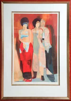 Hans van den Berg - Bordeaux - Ingelijst verkocht voor € 55!