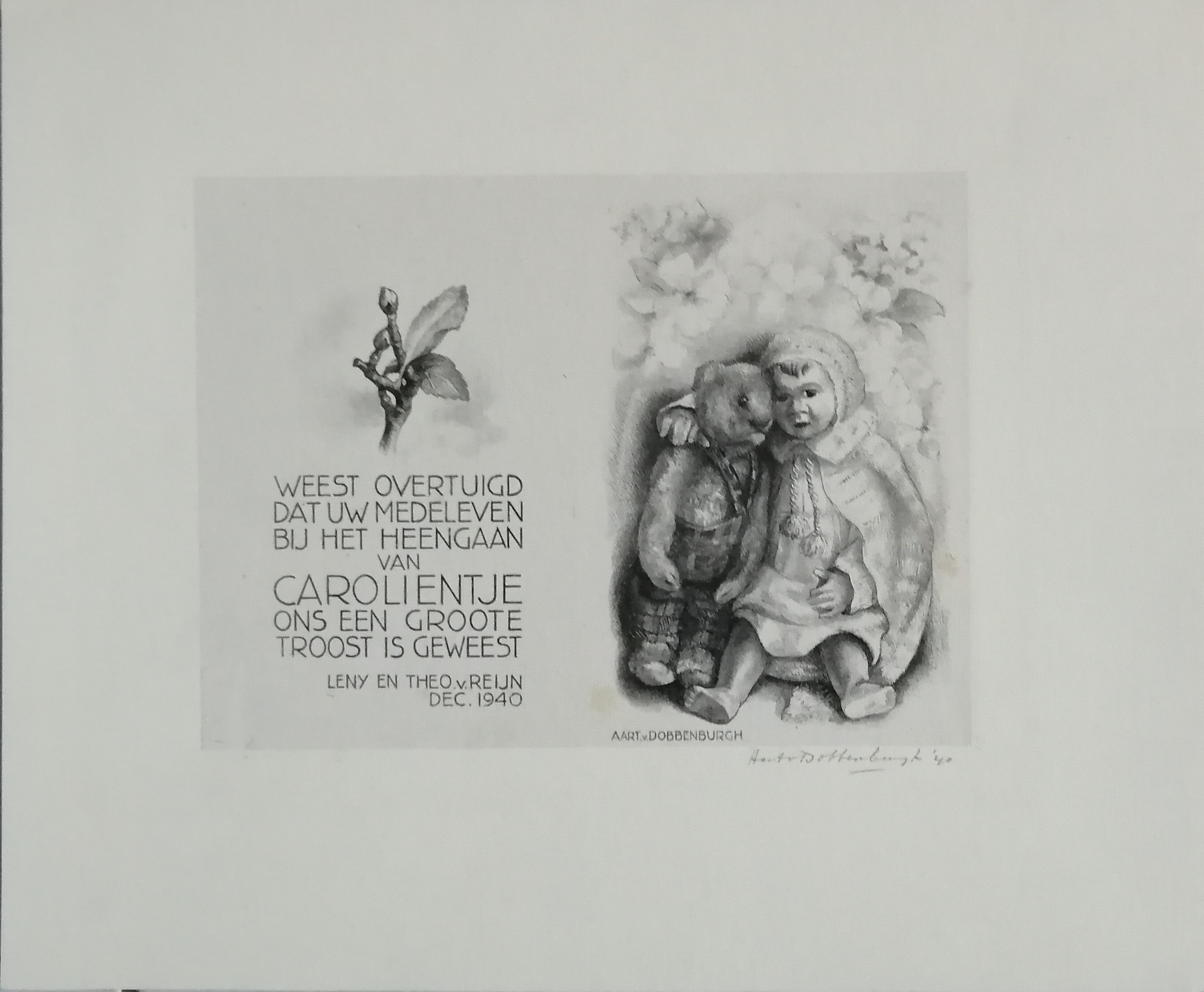 Aart van Dobbenburgh - Dankbetuiging kopen? Bied vanaf 25!