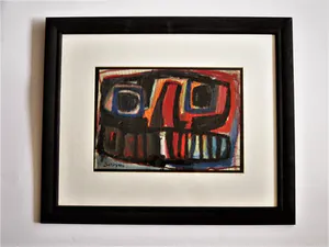Paul Bervoets - Belgisch Expressionist - groep G-58 - Olieverf "le Masque" - mooi ingelijst kopen? Bied vanaf 168!