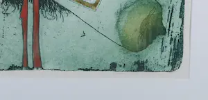 Michel van Overbeeke - Ets en aquatint met bladgoud, Come Around - Ingelijst kopen? Bied vanaf 50!